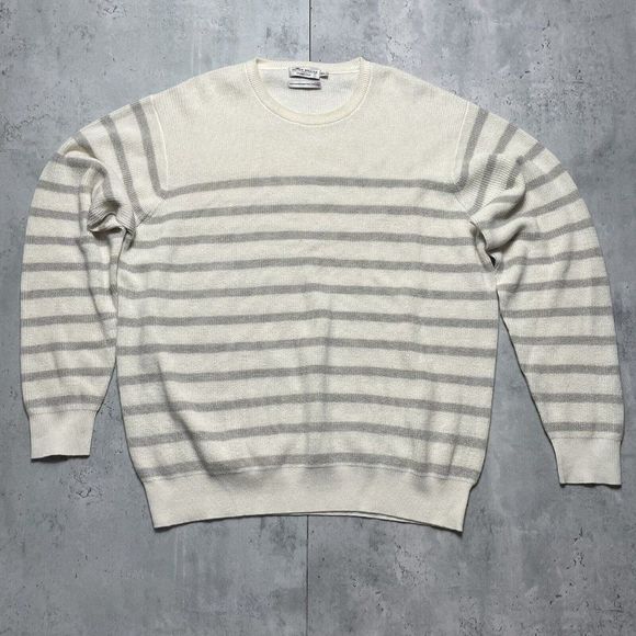 Peter Millar Crown Cool Crafted Sweater Mens XXL Stripe  Merino Wool Linen‎ - Picture 1 of 6